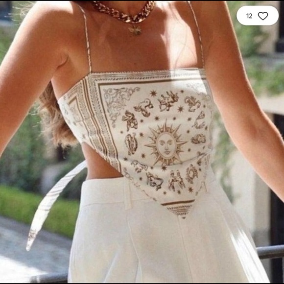 Tops - Celestial Sun Bandana Tank
